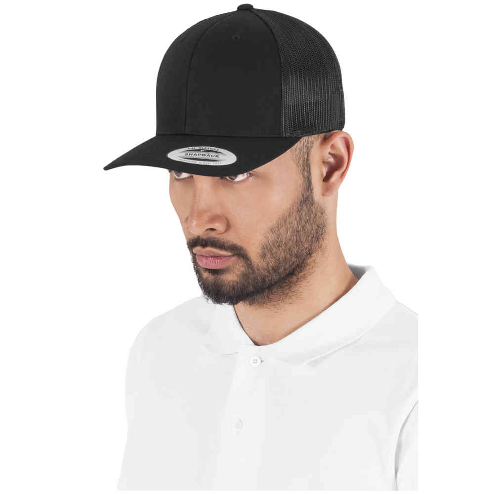 Flexfit - Retro Trucker black one size Trucker pet - Zwart